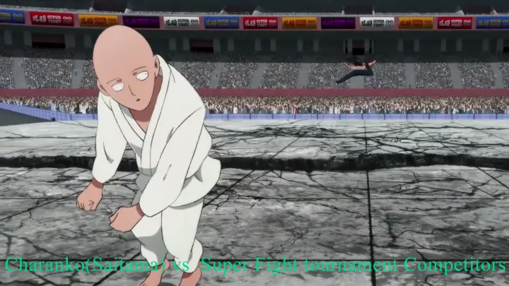 One Punch Man S2 2019 pt2: Charanko cosplay by Saitama vs  Super Fight tournament Competitors