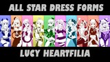 All Lucy Star Dress Forms and Attacks | Fairy Tail