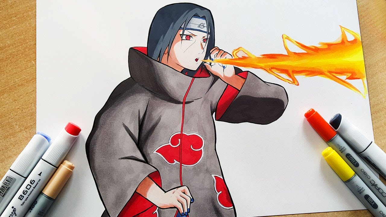 sai drawing - Itachi from Naruto