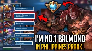 I'm the No.1 Balmond in Philippines PRANK!! - Mobile Legends Prank | MLBB