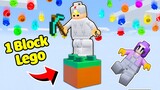 TÔ GÀ THỬ THÁCH 24H SINH TỒN 1 BLOCK LEGO TRONG MINECRAFT*MINECRAFT NHƯNG THẾ GIỚI LÀ LEGO