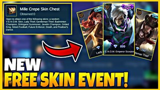 CLAIM FREE RANDOM SKINS IN NEW EVENT! || MOBILE LEGENDS BANG BANG