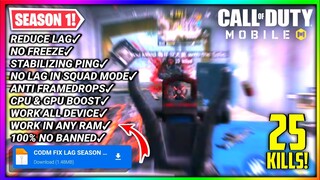 SEASON 1 CONFIG COD MOBILE LOW-MAX 60 FPS | FIX LAG CALL OF DUTY MOBILE | GAMERDOES