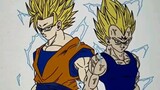 The evolutions of the seven Dragon Ball characters - Goku, Vegeta, Chi-Chi, Bulma, etc.
