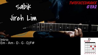 Sabik - Jireh Lim (Guitar Cover With Lyrics & Chords)