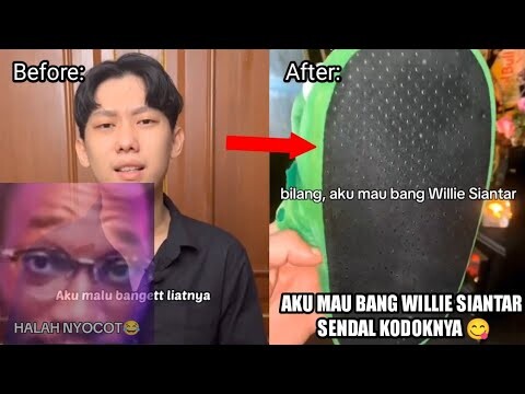 Willie Siantar bagi bagi Sendal Kodok..(aku mau😋)