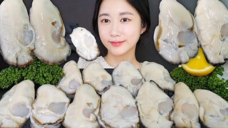 [ONHWA] Fresh and delicious giant oyster chewing sound! 🤍 *Raw seafood