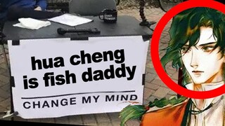 why hua cheng is he xuan's fish daddy (TGCF) Heaven Official's Blessing Danmei twt meme explained