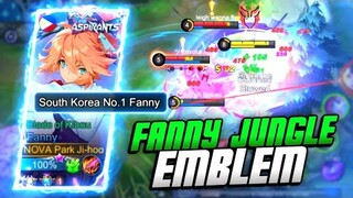 I TRIED TO USE JUNGLE EMBLEM WITH FANNY! LEVEL 15 IN JUST 10 MINUTES | MLBB