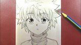 Anime drawing | how to draw Killua Zoldyck step-by-step