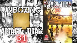UNBOXING KOMIK ATTACK on TITAN Volume 34 asmr