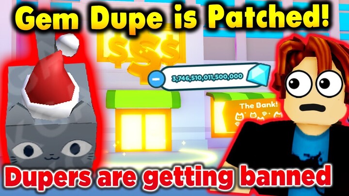 😃Gem Dupe Glitch Now Fixed But! More Problems with Bank And New Secret Santa Cat in Pet Simulator X