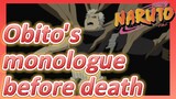 Obito's monologue before death