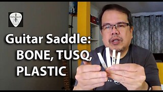 How to Distinguish Guitar Saddle Material (Bone, Tusq, Plastic) | Edwin-E