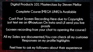 Digital Products 101 Masterclass by Steven Mellor course download