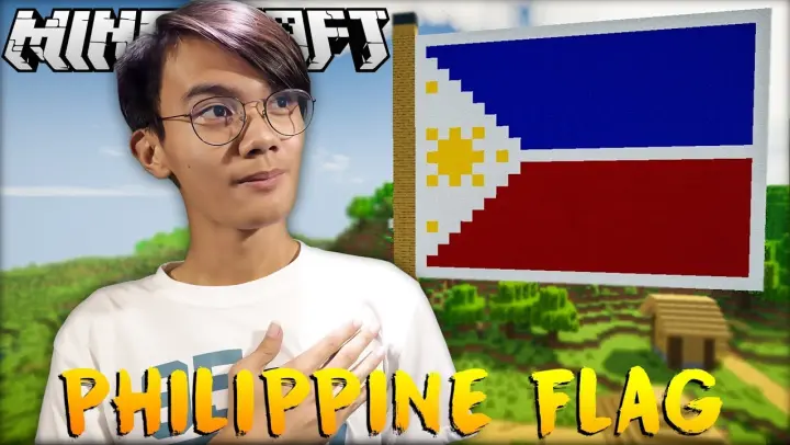 Building the Philippine Flag in Minecraft (Survival) | Part 32 #Filipino