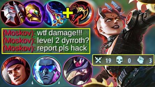 WHEN MYTHIC RANK IS TOO EZ FOR DYRROTH | GLOBAL DYRROTH BEST ONE SHOT BUILD - MLBB