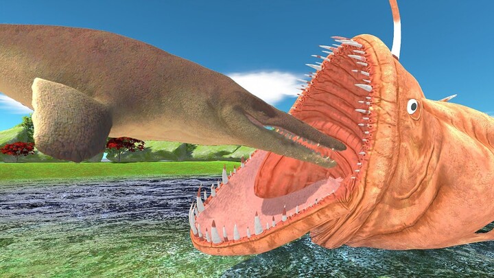 Giant Anglerfish  VS Tylosaurus! - Animal Revolt Battle Simulator