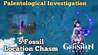 Hidden Quest Paleontological 5 Fossil Location Chasm genshin impact