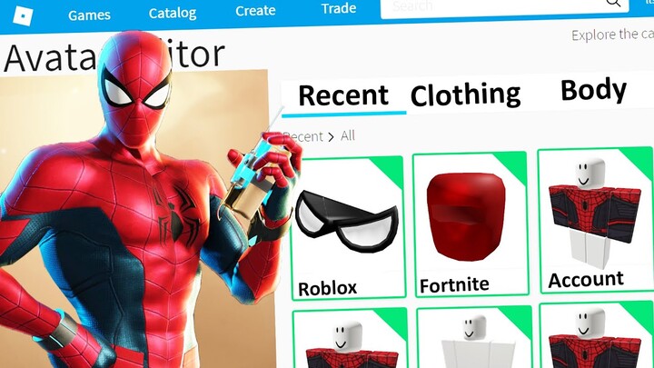 MAKING FORTNITE SPIDERMAN a ROBLOX ACCOUNT (Chapter 3)