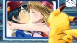 Pikachu: Ash's eyes are really good (licking his mouth)