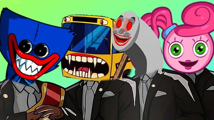 Bus Eater Vs Cursed Thomas Vs Huggy Wuggy Vs Mommy Long Legs - Coffin Dance Song ( Cover )