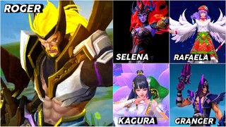 10 NEW SKINS GAMEPLAY | SELENA ABYSS | NANA COLLECTOR SKIN | ROGER M3 SKIN | GRANGER SPECIAL SKIN ML