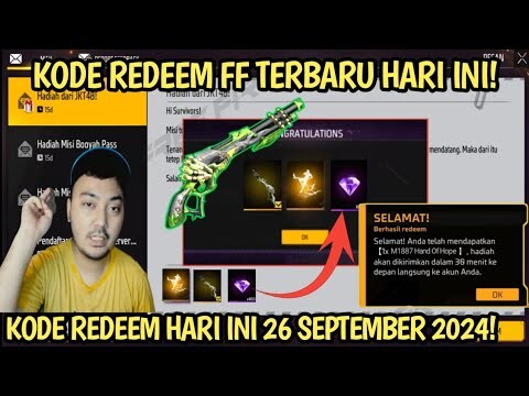 KODE REDEEM FF HARI INI! KODE REDEEM FREE FIRE TERBARU 26 SEPTEMBER 2024