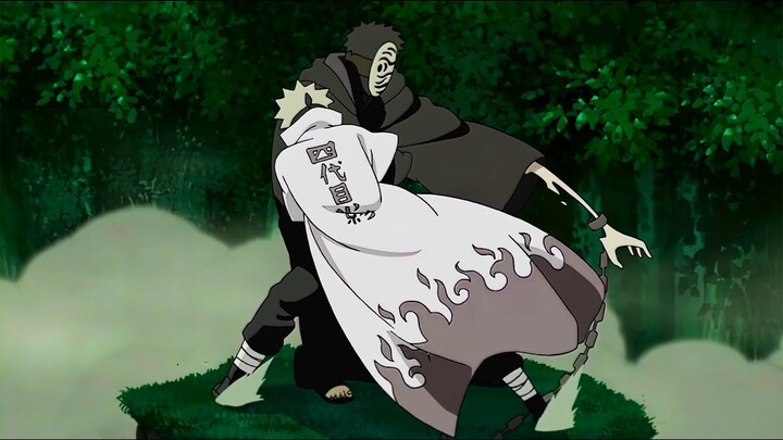 Minato predicted Obito's every move, Minato marked Obito with the Flying Thunder God Mark [1080p]