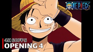 One Piece - Opening 4 【Bon Voyage!】 4K 60FPS Creditless | CC