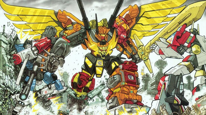 Transformers Animation Mixed Cut: Robot Khủng long Fit King Shura Chiến đấu với Bầu trời!