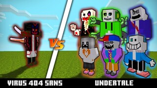 VIRUS 404 SANS vs UNDERTALE ( Team Anti-virus sans, Saness, Bloody Gaster, Sans ) MOST EPIC BATTLE !