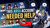 Helping This CASUAL AR55 Account Build SPIRAL ABYSS Teams! Genshin Impact Account Reviews