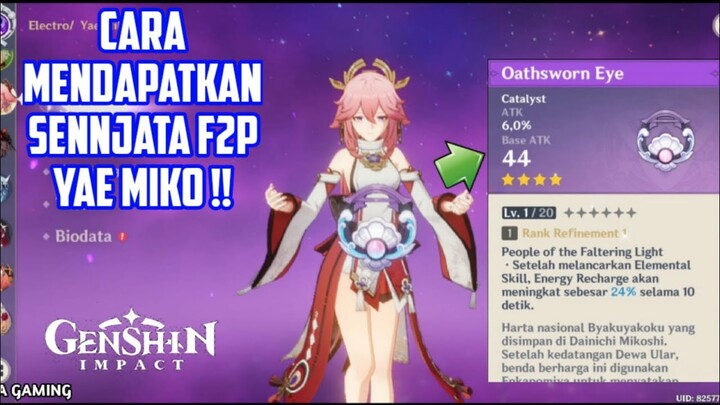Cara Mendapatkan Senjata Baru Yaemiko [Oathsworn Eye] - Genshin Impact Indonesia