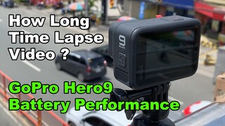 Timelapse Video duration of GoPro Hero 9 | Battery Performance
