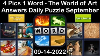 4 Pics 1 Word - The World of Art - 14 September 2022 - Answer Daily Puzzle + Bonus Puzzle