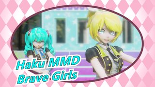 [Haku MMD] Brave Girls & Rolin / Miku, Luka, Haku & Rin / Gaya TDA / Seragam Sekolah