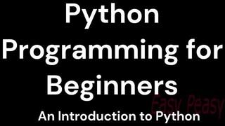 Python Programming for Beginners Lesson 1