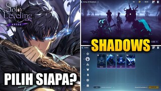 GUIDE NEWBIE! Inilah Rekomendasi SHADOWS Terbaik | Solo Leveling: ARISE