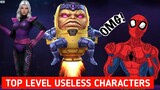Top Level Useless Characters in Marvel Future Fight | MFF HINDI INDIA