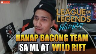 DOGIE HANAP MGA BAGONG PLAYER PARA SA ML O AKO AT LOL WILD RIFT