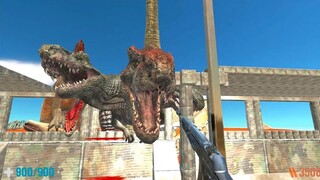 Me VS All Dinosaurs in Mars Base. Animal Revolt Battle Simulator