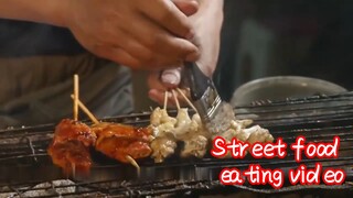 Street food eating video