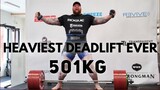 "Ngọn Núi" nâng tạ! 501 kg, kỷ lục mới!