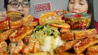 CRISPY LECHON KAWALI + GINATAANG GULAY MUKBANG WITH RECIPE | FILIPINO FOOD