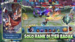 3K MATCH HAYABUSA SOLO RANK DI TIER BADAK ft ANNUAL STARLIGHT ! AUTO BANTAI ! ~ Mobile Legends