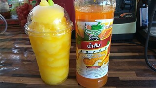 น้ำส้มปั่น|แก้ว22ออนซ์|ขาย25-30|ครัวน้องสตังค์