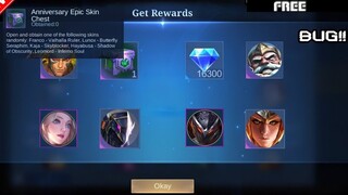 BUG DIAMOND FREE NO LIMIT! BUG EPIC SKIN TIME LIMITED FOR FREE INGAME EVENTS! TODAY MOBILE LEGENDS