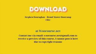 [GET] Stephen Houraghan – Brand Master Bootcamp Elite