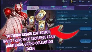 How to get more free Grand Collection Token event trick free recharge Task in Mobile Legends